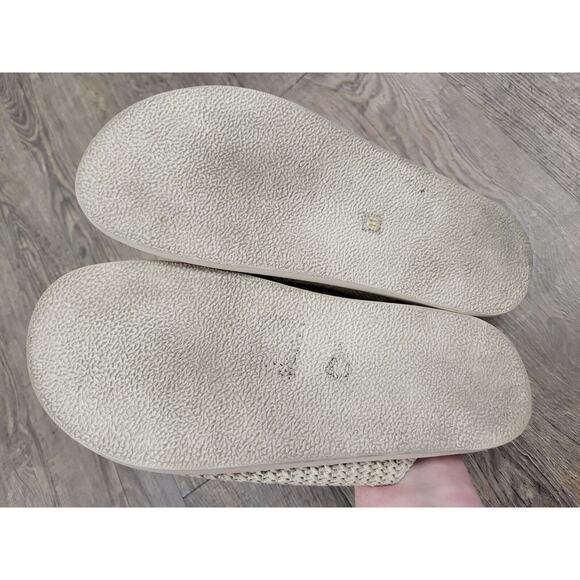 Talulah Women's 11 Beige Ivory Cream Sandal Slides Gold Trim Shoes Beach Resort - Picture 5 of 8